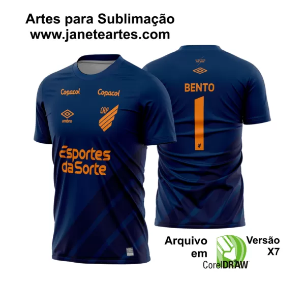 Arte Vetor Estampa Camisa Athletico PR Goleiro III 2023-24