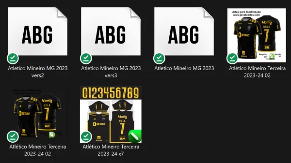 Arte Vetor Estampa Camisa Atlético Mineiro Terceira 2023 2024