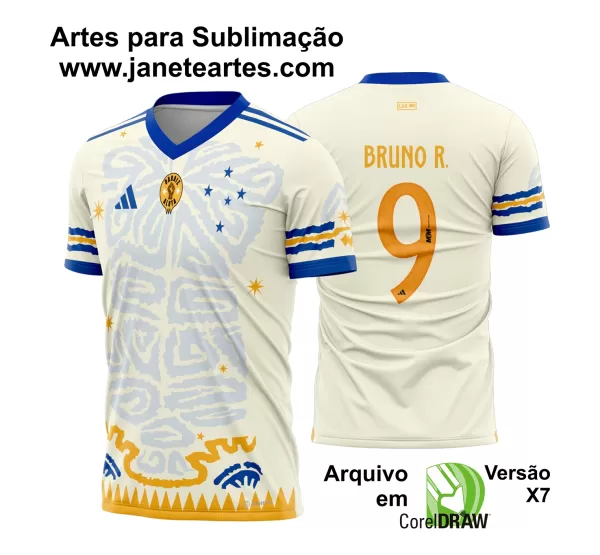 Arte Vetor Estampa Camisa Cruzeiro Consciência Negra 2023 2024