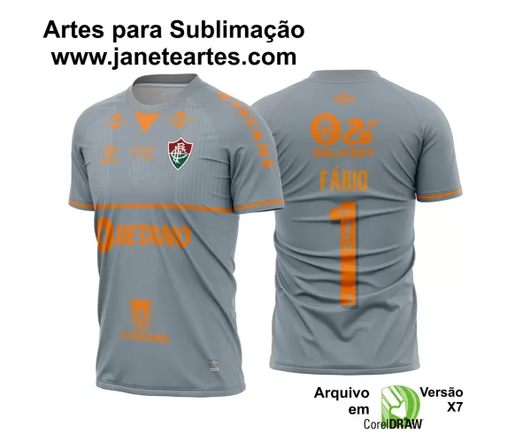 Arte Vetor Estampa Camisa Fluminense Goleiro I 2023 2024