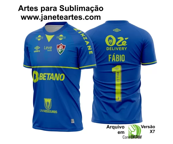 Arte Vetor Estampa Camisa Fluminense Goleiro III 2023 2024