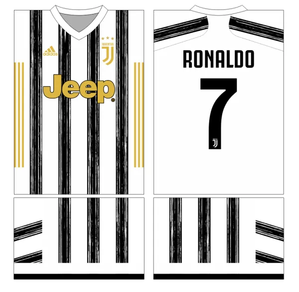 Arte Vetor Estampa Camisa Juventus Conceito 2021 - 3