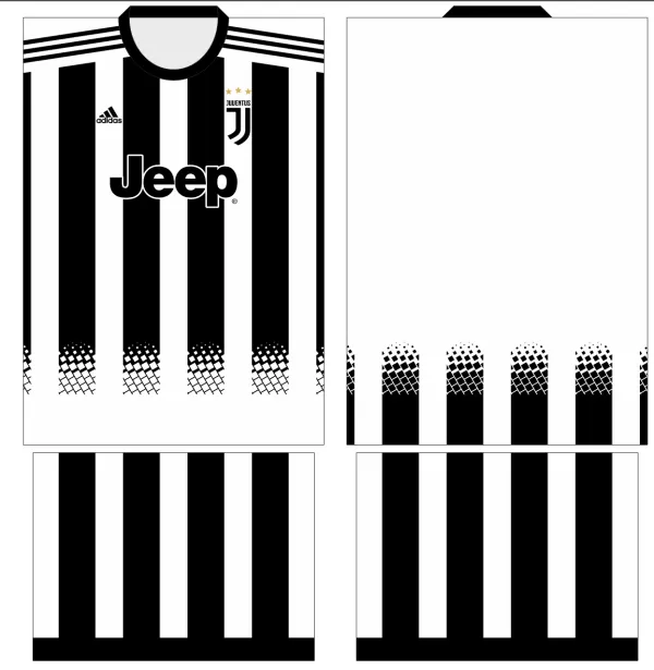 Arte Vetor Estampa Camisa Juventus Conceito 2024