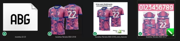 Arte Vetor Estampa Camisa Juventus Terceira 2022 - 2023