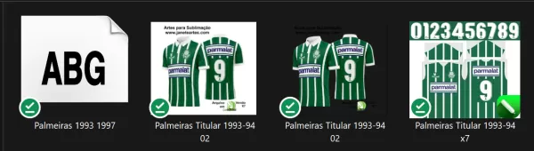 Arte Vetor Estampa Camisa Palmeiras Titular 1993-94