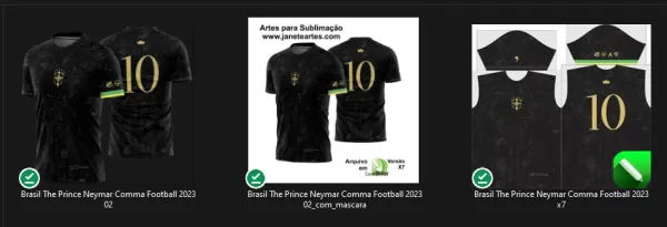 Arte Vetor Estampa Template Camisa Brasil The Prince Neymar Comma Football 2023
