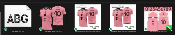 Arte Vetor Estampa Template Camisa Inter Miami Titular 2024 - 2025