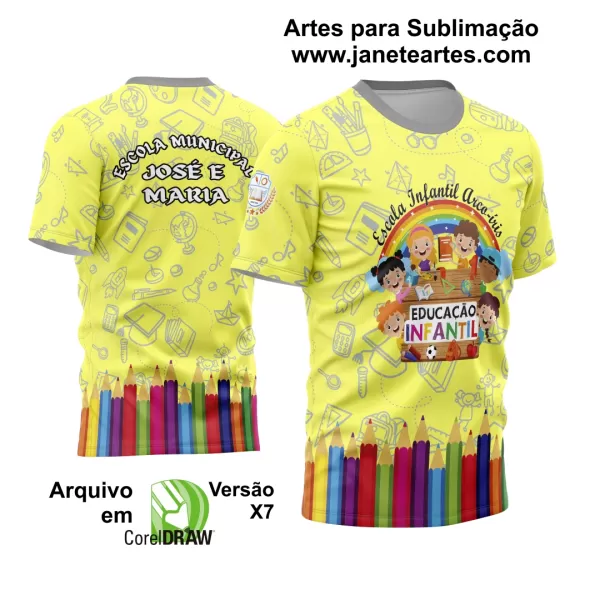 Arte Vetor Estampa Template Camisa Professora - Professor 2024 Modelo 16