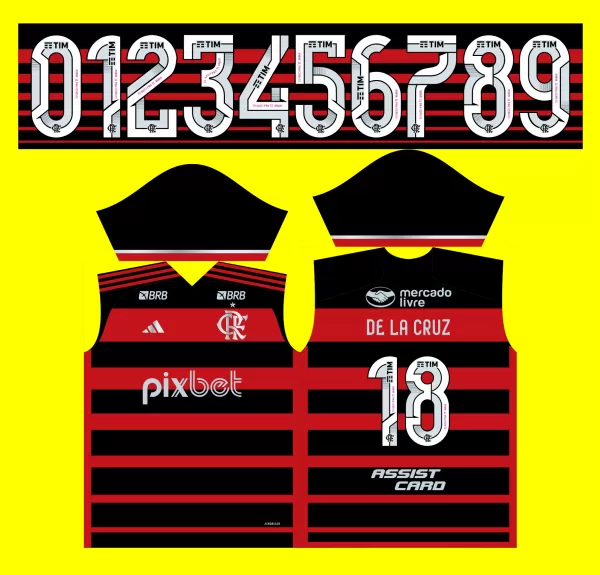 Arte Vetor Nova Camisa Flamengo 2024 - 2025