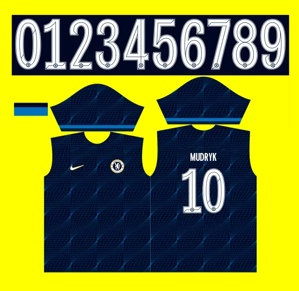 Arte Vetor Template Camisa Chelsea Reserva 2023-24
