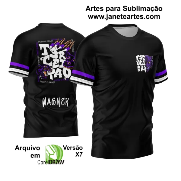 Arte Vetor Template Camisa Terceirão Pantera Negra 2024 Poder e Força