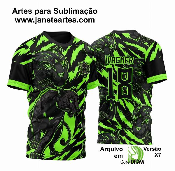 Arte Vetor Template Camisa de InterClasse Pantera Negra Fundo Tigre 2023