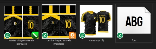 Arte Vetor Template Camisa de InterClasse Preto e Amarela Com Fundo Dragão 2023