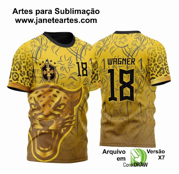 Arte Vetor Template Camisa para InterClasse Brasil Pantera Dourada 2023