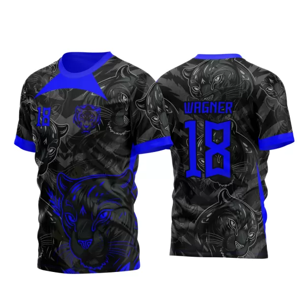 Arte Vetor Template Camisa para InterClasse Pantera Negra Padrão 2023 Azul