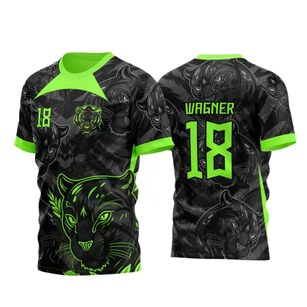 Arte Vetor Template Camisa para InterClasse Pantera Negra Padrão 2023 Verde