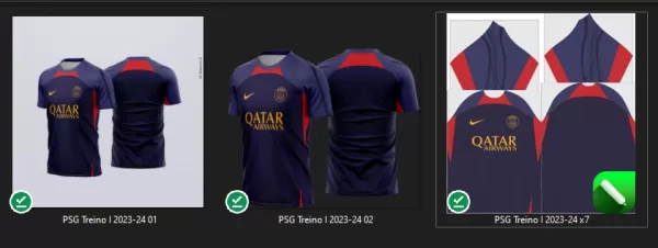 Arte da Camisa de Treino do PSG 2023-24