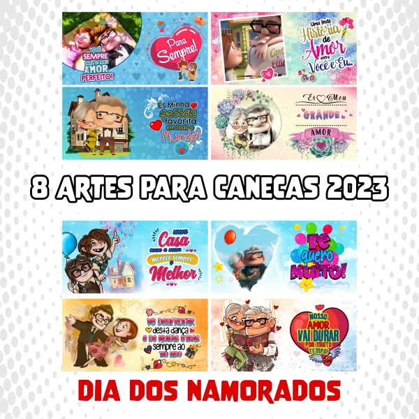 Artes Para Canecas Dia dos Namorados 2023 Up