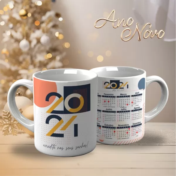 Artes para Caneca Ano Novo 2024