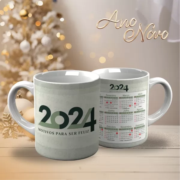 Artes para Caneca Ano Novo 2024