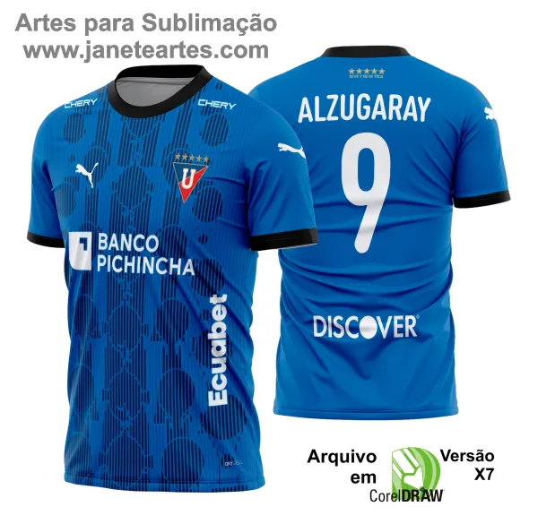 Camisa LDU Quito Quarta 2024 - 2025 - Arte Vetor