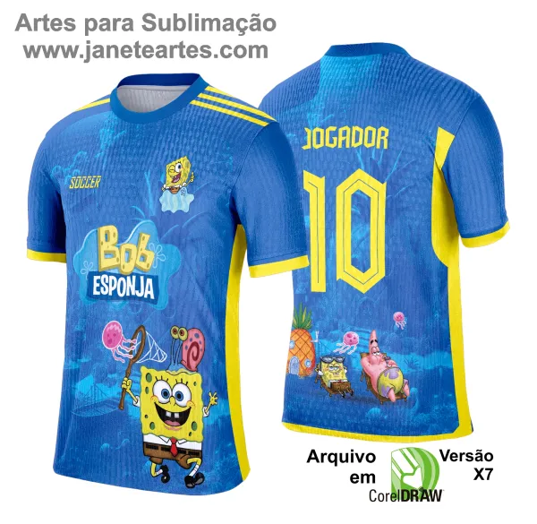 Camisa de Interclasse - Arte Vetor - Bob Esponja