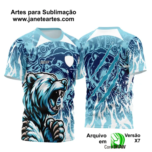 Arte Vetor Camisa de Interclasse Urso Feroz 2025