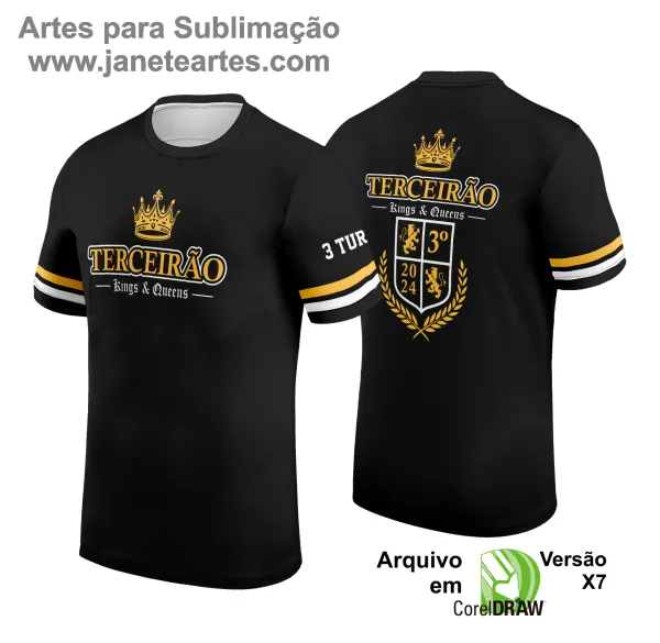 Camisa de Terceirão Personalizada, Camisa Exclusiva Terceirão, Uniforme Escolar Terceirão, Camiseta Criativa Terceirão 2025