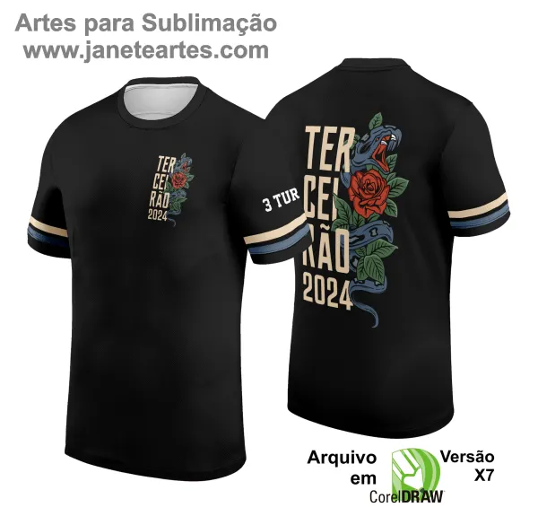 Camisa de Terceirão Personalizada, Camisa Exclusiva Terceirão, Uniforme Escolar Terceirão, Camiseta Criativa Terceirão 2025