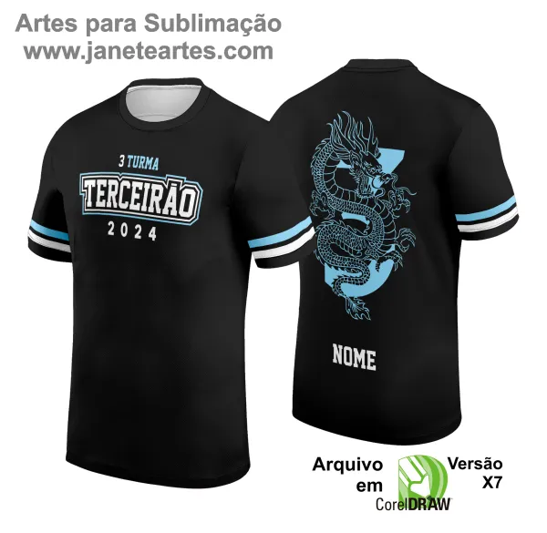 Camisa de Terceirão Personalizada, Camisa Exclusiva Terceirão, Uniforme Escolar Terceirão, Camiseta Criativa Terceirão 2025