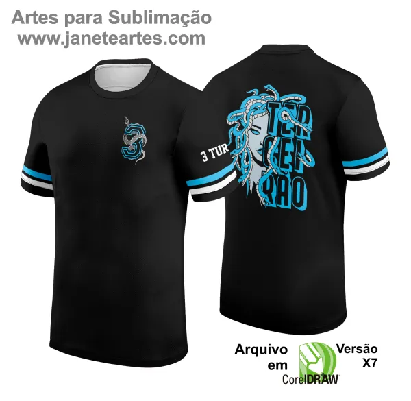 Arte Vetor Camisa de Terceirão Medusa Azul 2025