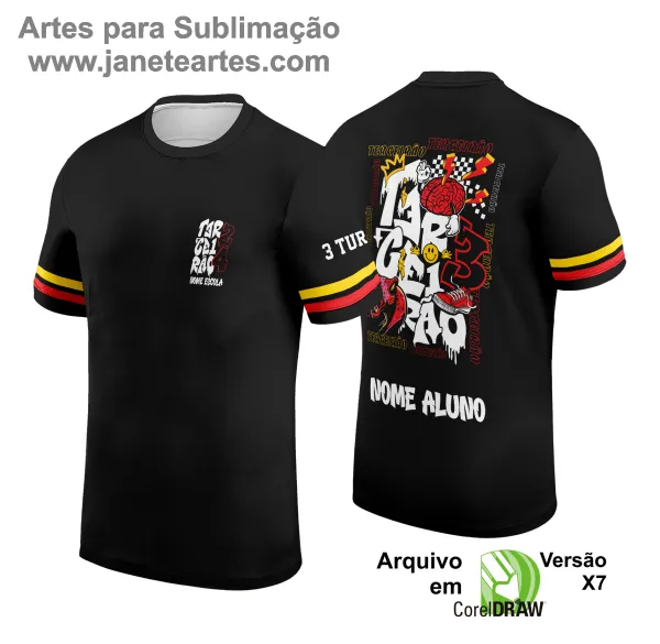 Camisa de Terceirão Personalizada, Camisa Exclusiva Terceirão, Uniforme Escolar Terceirão, Camiseta Criativa Terceirão 2025