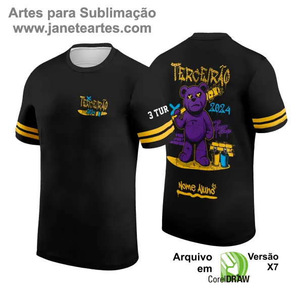 Camisa de Terceirão Personalizada, Camisa Exclusiva Terceirão, Uniforme Escolar Terceirão, Camiseta Criativa Terceirão 2025