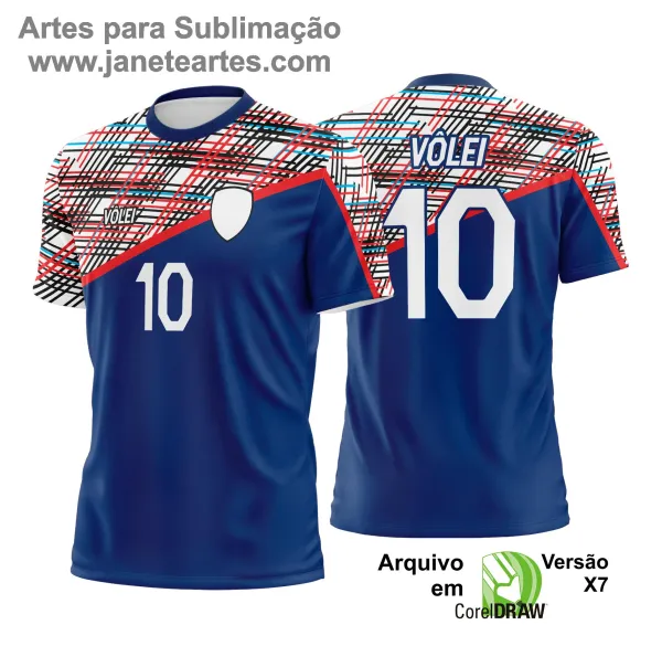 Arte Vetor Camisa de Vôlei - Estampa Camisa de Vôlei