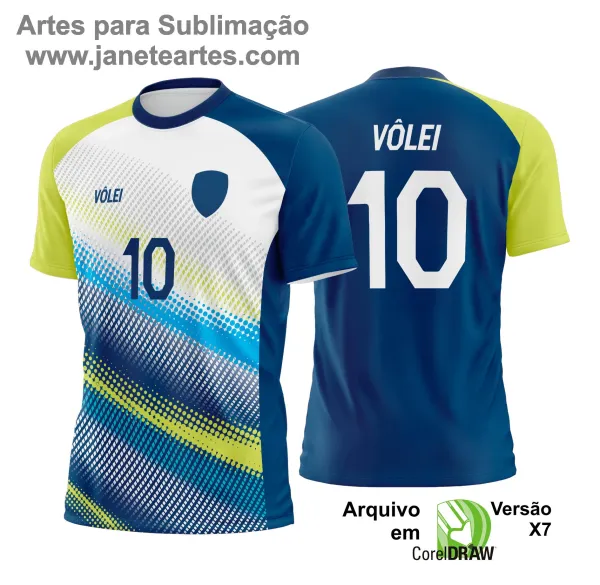 Arte Vetor Camisa de Vôlei - Estampa Camisa de Vôlei