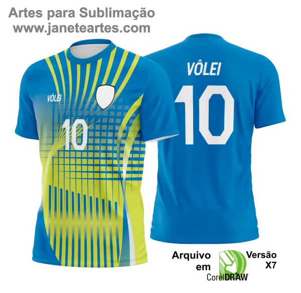 Arte Vetor Camisa de Vôlei - Estampa Camisa de Vôlei