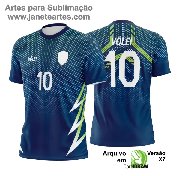 Arte Vetor Camisa de Vôlei - Estampa Camisa de Vôlei