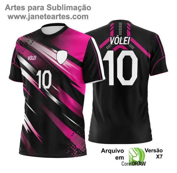 Arte Vetor Camisa de Vôlei - Estampa Camisa de Vôlei