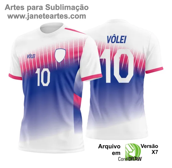 Arte Vetor Camisa de Vôlei - Estampa Camisa de Vôlei