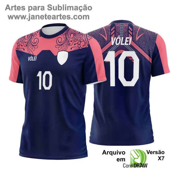 Arte Vetor Camisa de Vôlei - Estampa Camisa de Vôlei