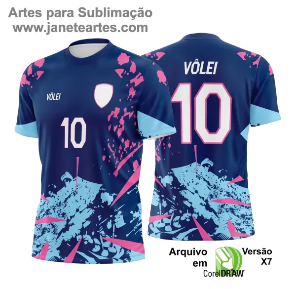 Arte Vetor Camisa de Vôlei - Estampa Camisa de Vôlei