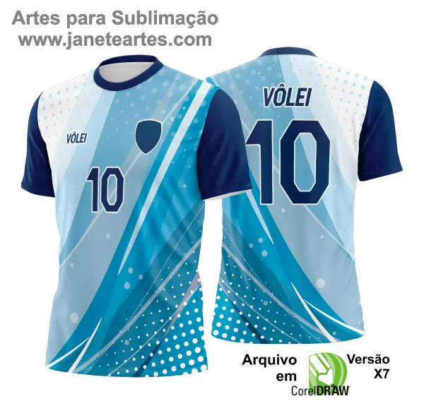 Arte Vetor Camisa de Vôlei - Estampa Camisa de Vôlei