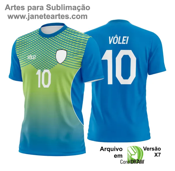 Arte Vetor Camisa de Vôlei - Estampa Camisa de Vôlei