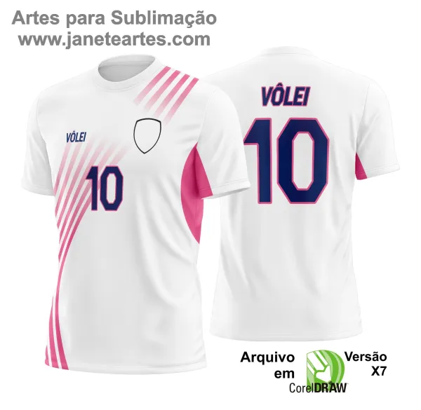 Arte Vetor Camisa de Vôlei - Estampa Camisa de Vôlei