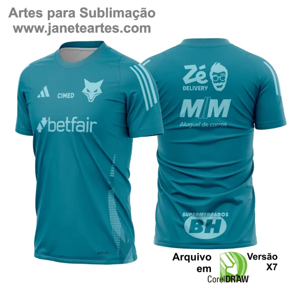 Camisa do Cruzeiro Treino 2025 - 2026 - Arte Vetor