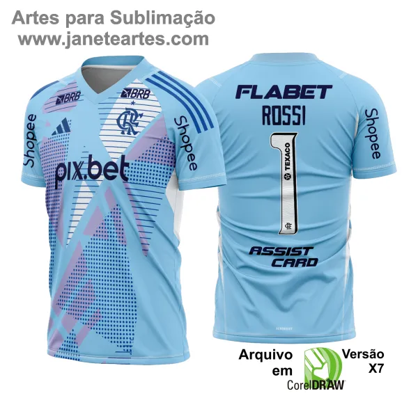 Camisa do Flamengo Goleiro I 2025 - 2026 02 - Arte Vetor