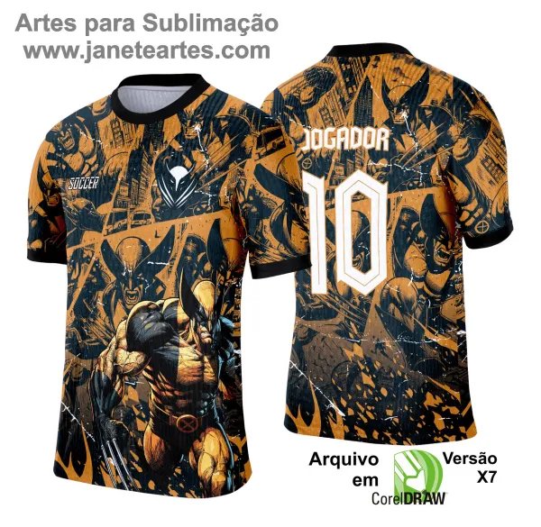 Arte Template Camisa Amarela de Interclasse 2025 - Wolverine