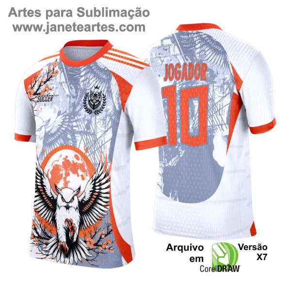 Arte Template Camisa Branca de Interclasse 2025 - Coruja