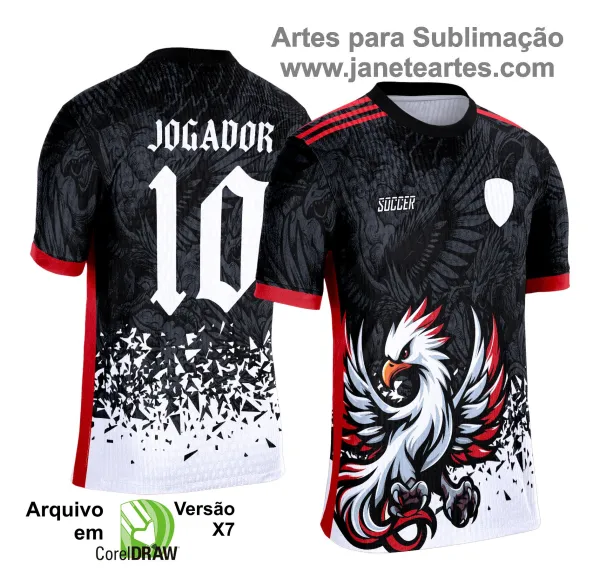 Arte Template Camisa Preta de Interclasse 2025 - Fênix Branca