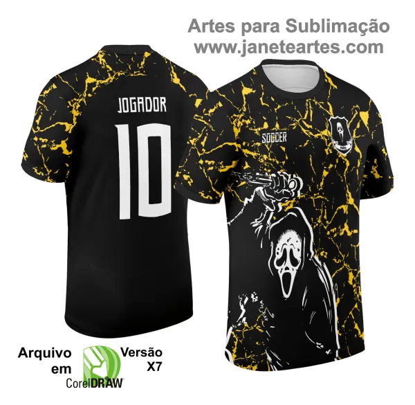 Arte Template Camisa Preta de Interclasse 2025 | Pânico